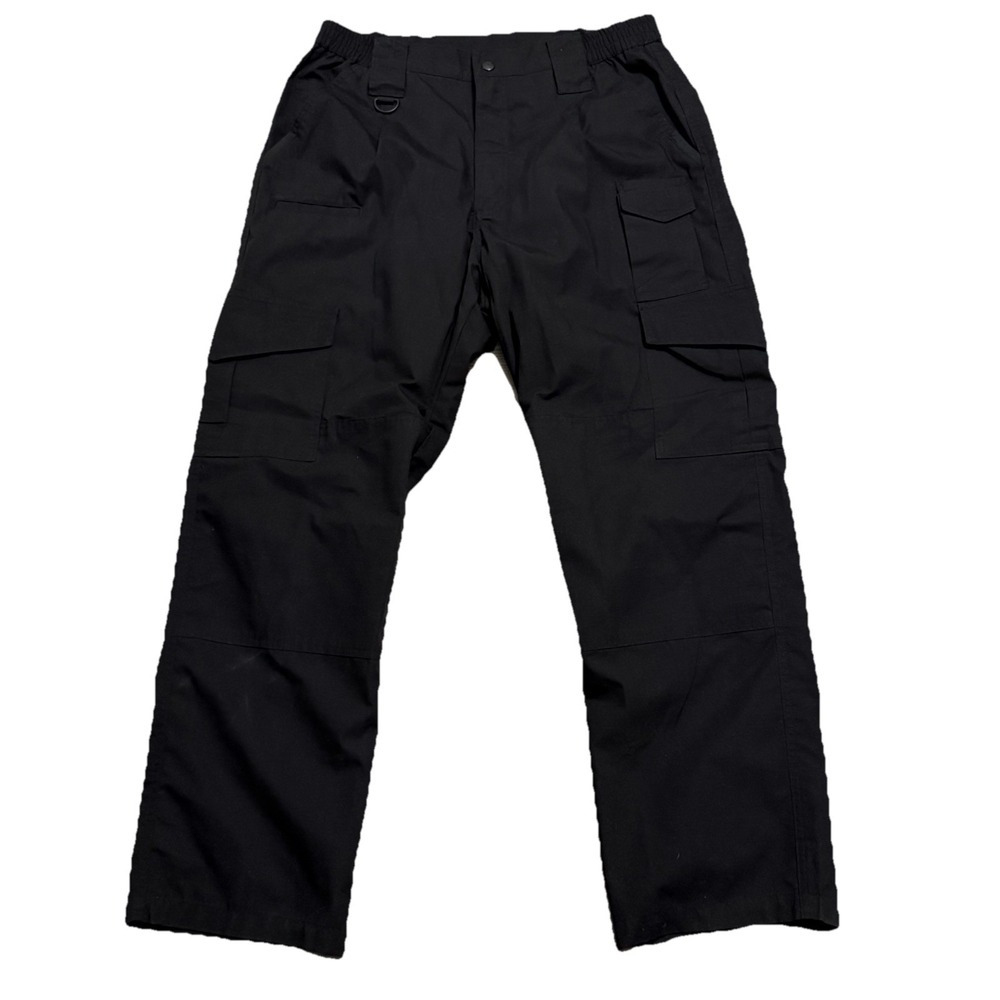 Propper Rip Stop Utility Pants 36x30 Black Cargo Tactical Elastic Waist Workwear
